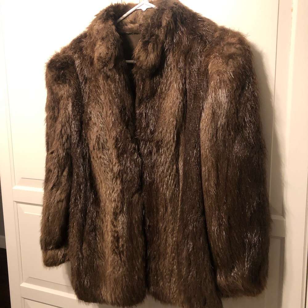 Brown Fur Women's Coat - Luxe Winter Jacket
